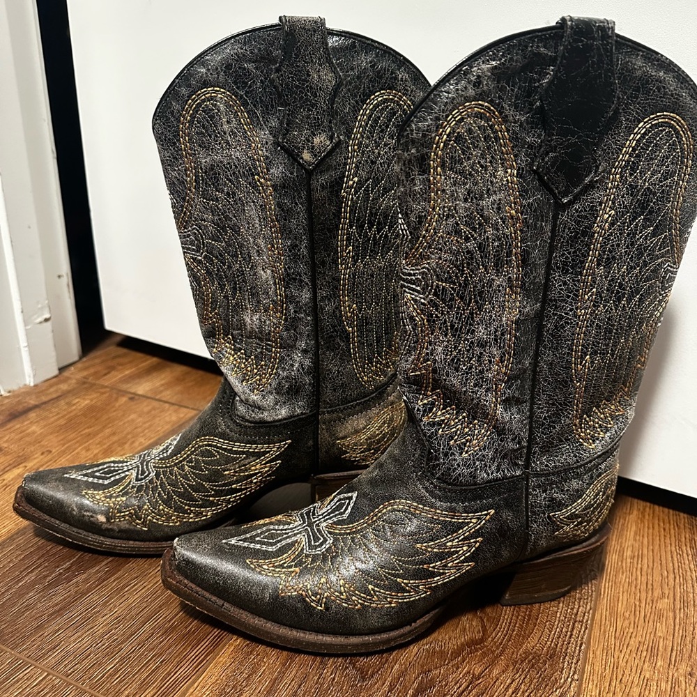 Corral Black and Gold Western Boots